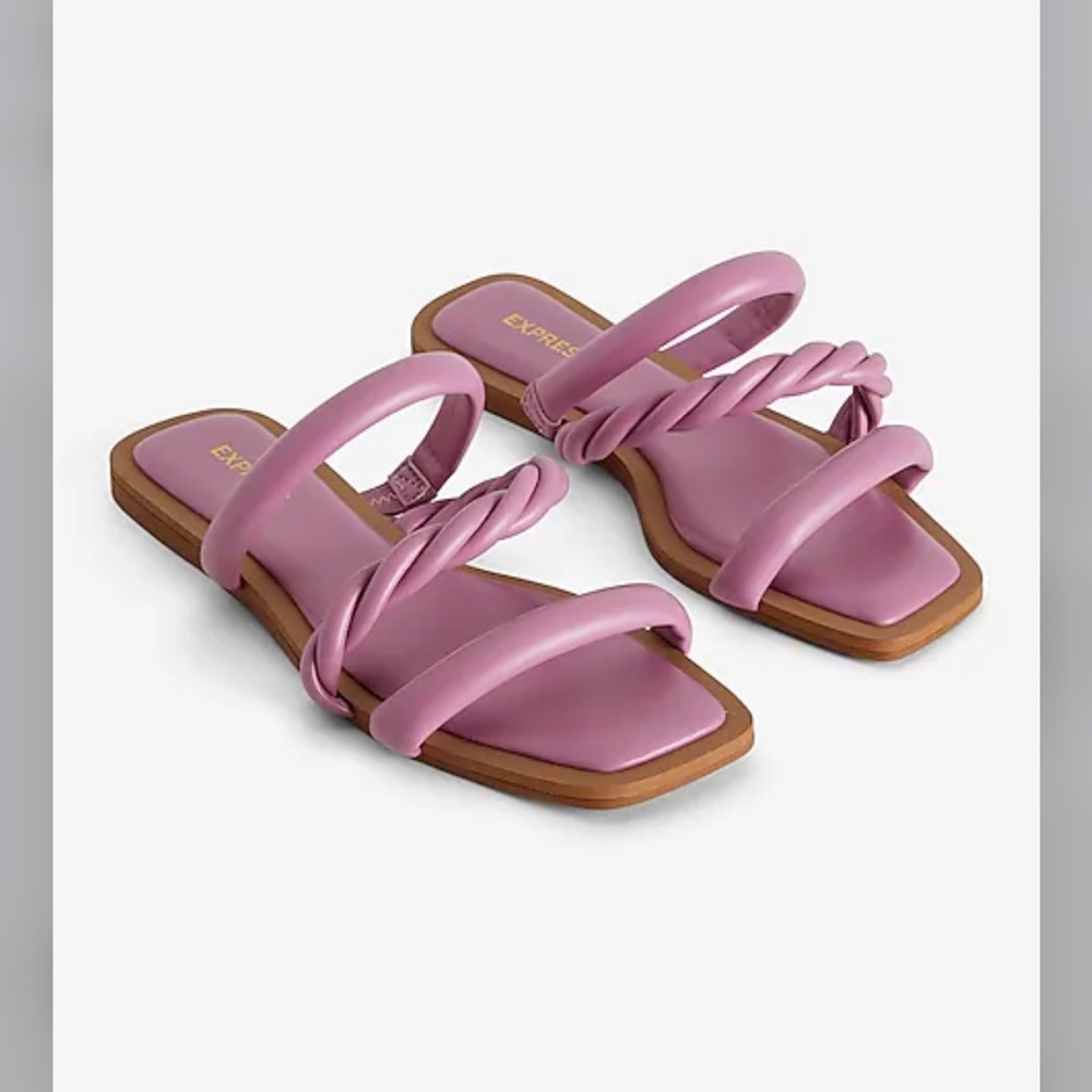 Express twisted Rope flat sandals size 6